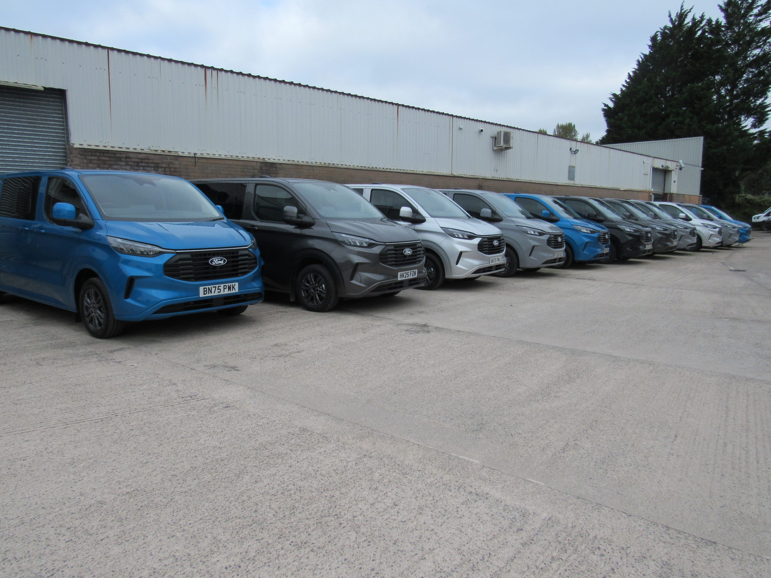 Avondale Vehicle Hire - view of yard and vans